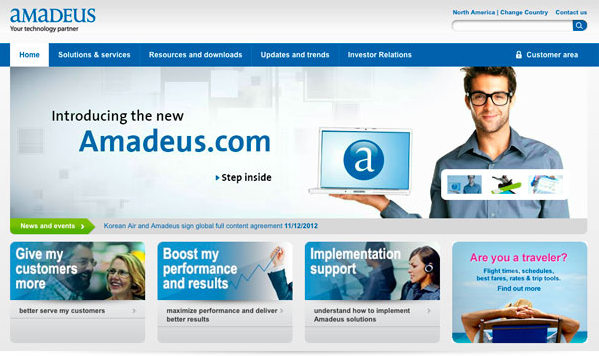 Amadeus Launches New Website